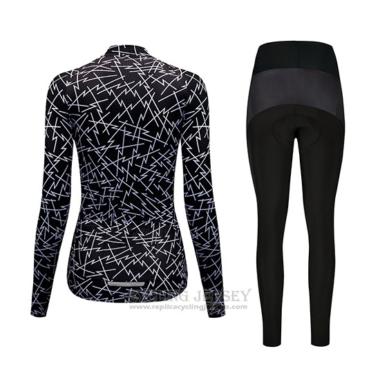 2019 Cycling Clothing Women Dirty Snow Black Long Sleeve and Overalls