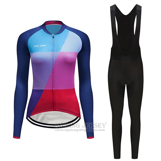 2019 Cycling Clothing Women Dirty Snow Blue Red Purple Long Sleeve and Overalls