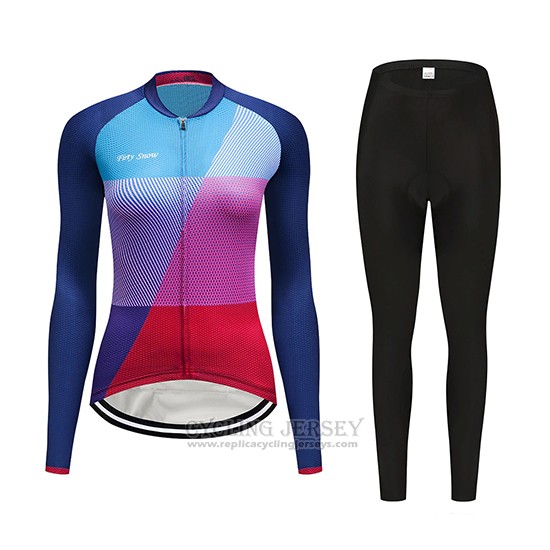 2019 Cycling Clothing Women Dirty Snow Blue Red Purple Long Sleeve and Overalls