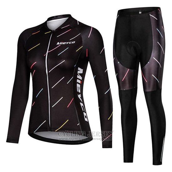 2019 Cycling Clothing Women Mieyco Black Long Sleeve and Overalls