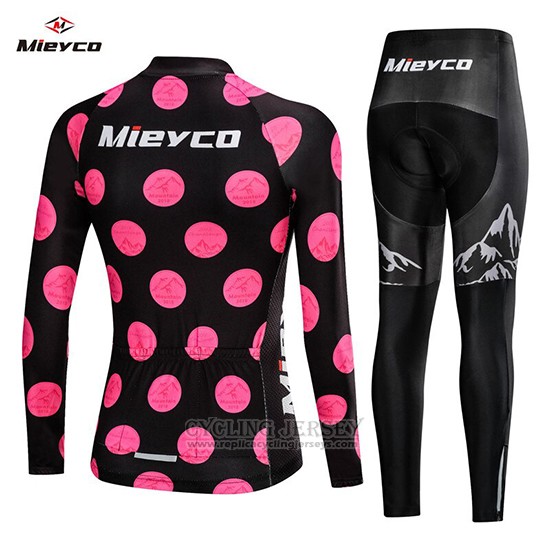 2019 Cycling Clothing Women Mieyco Black Pink Long Sleeve and Overalls