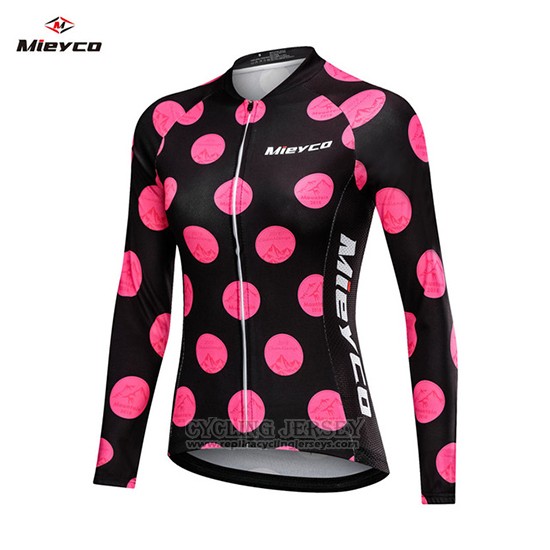 2019 Cycling Clothing Women Mieyco Black Pink Long Sleeve and Overalls
