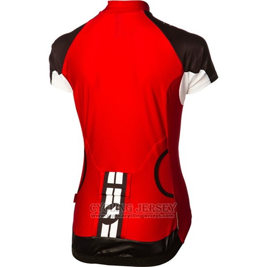 2016 Cycling Jersey Women Assos Black and Red Short Sleeve and Bib Short