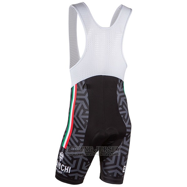 2017 Cycling Jersey Women Bianchi Black and Green Short Sleeve and Bib Short