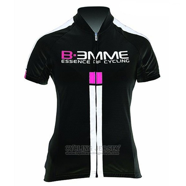 2017 Cycling Jersey Women Biemme Black and White Short Sleeve and Bib Short