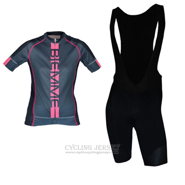 2017 Cycling Jersey Women Biemme Poison Black Short Sleeve and Bib Short