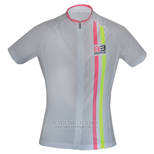 2017 Cycling Jersey Women Biemme White Short Sleeve and Bib Short