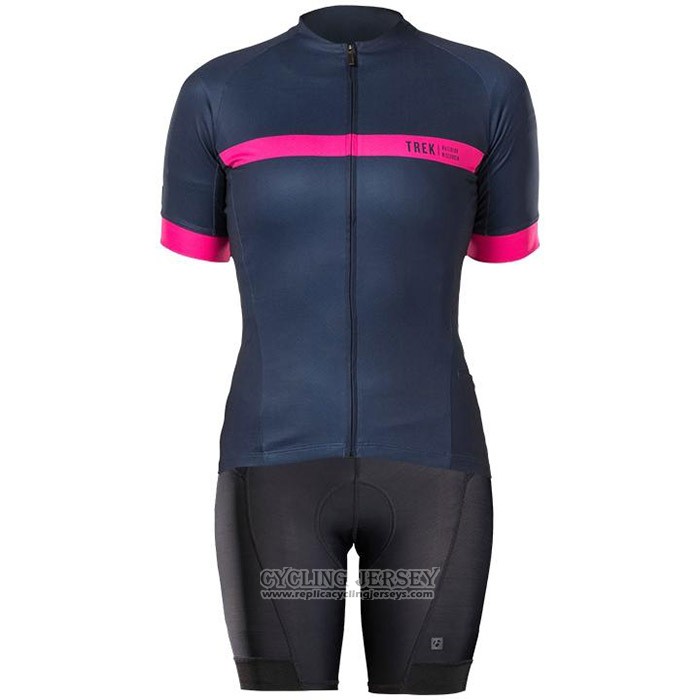 2020 Cycling Jersey Women Bontrage Fuchsia Dark Blue Short Sleeve And Bib Short