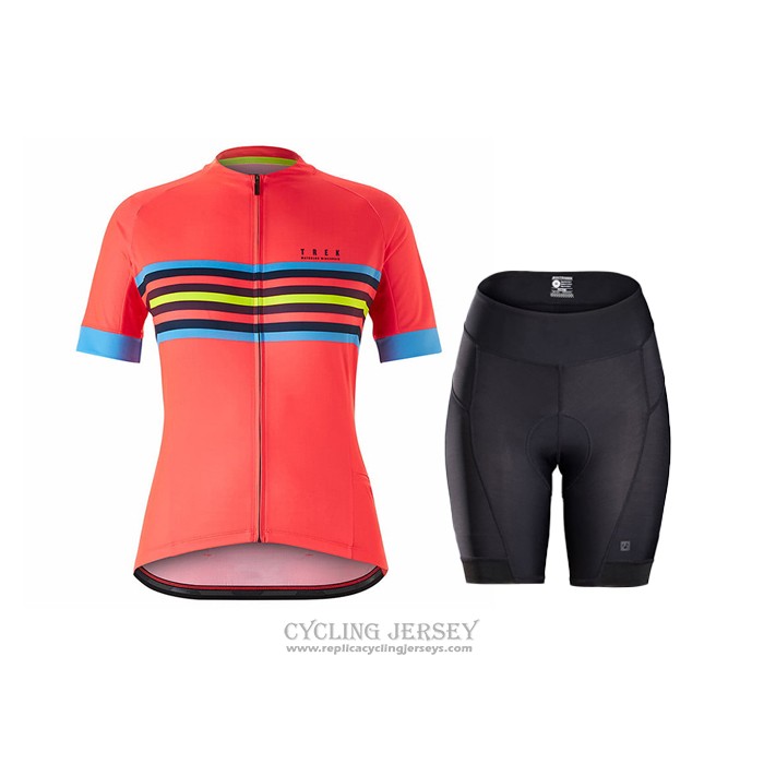 2021 Cycling Jersey Women Bontrage Orange Short Sleeve And Bib Short QXF21-0029