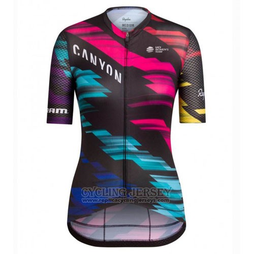 2016 Cycling Jersey Women Canyon Black and Red Short Sleeve and Bib Short