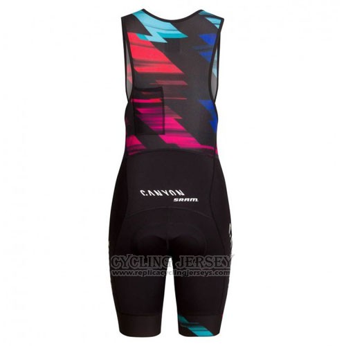 2016 Cycling Jersey Women Canyon Black and Red Short Sleeve and Bib Short