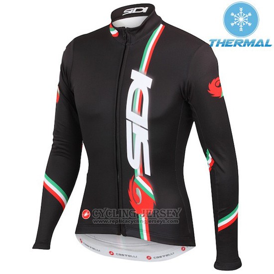 2016 Cycling Jersey Women Castelli Deep Black Long Sleeve and Bib Tight