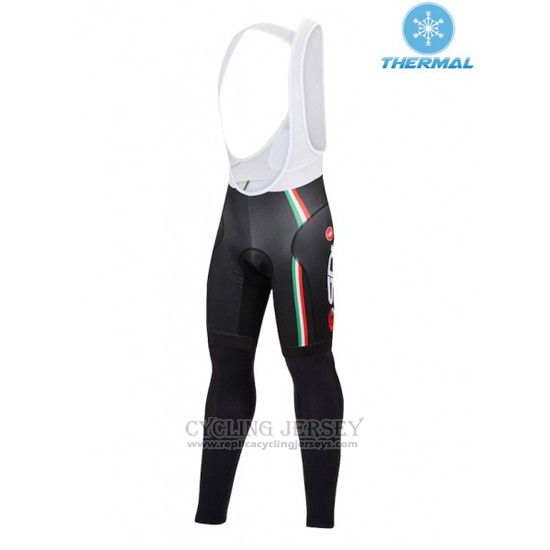 2016 Cycling Jersey Women Castelli Deep Black Long Sleeve and Bib Tight
