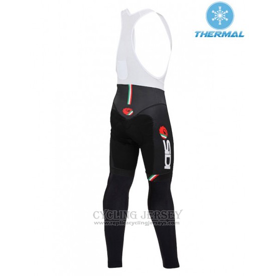 2016 Cycling Jersey Women Castelli Deep Black Long Sleeve and Bib Tight