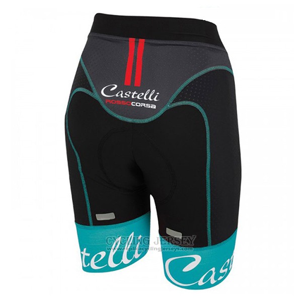 2017 Cycling Jersey Women Castelli Aero Race Green Short Sleeve and Bib Short