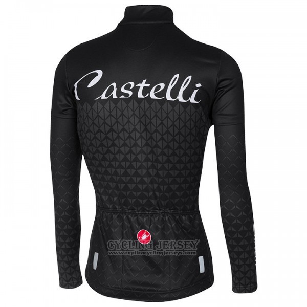 2017 Cycling Jersey Women Castelli Black Long Sleeve and Bib Tight