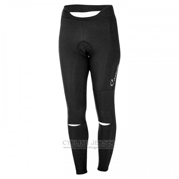 2017 Cycling Jersey Women Castelli Black Long Sleeve and Bib Tight