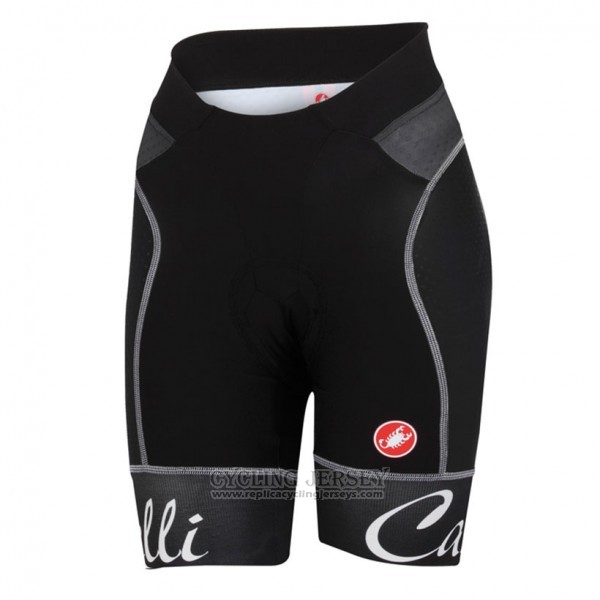 2017 Cycling Jersey Women Castelli Black and White Short Sleeve and Bib Short