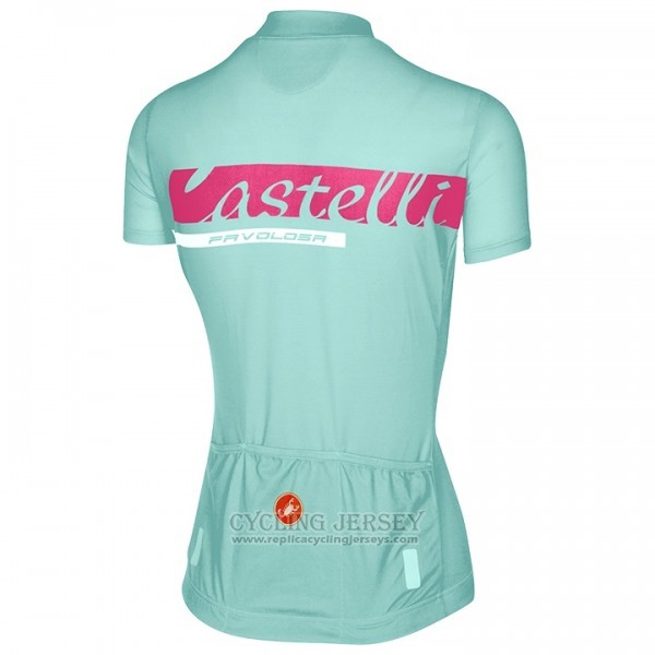 2017 Cycling Jersey Women Castelli Light Blue Short Sleeve and Bib Short