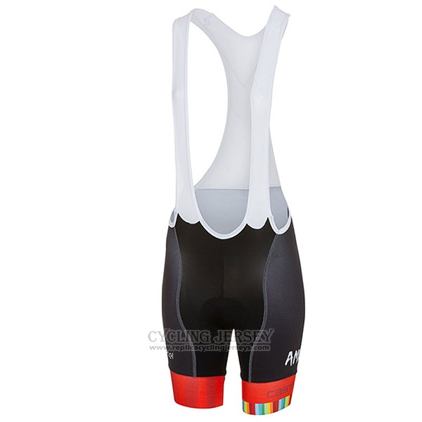 2017 Cycling Jersey Women Castelli Maratona Red and White Short Sleeve and Bib Short