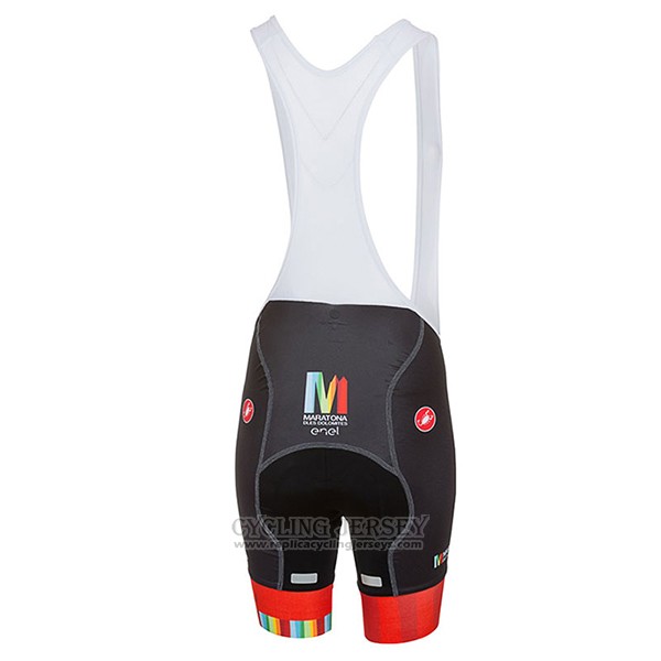 2017 Cycling Jersey Women Castelli Maratona Red and White Short Sleeve and Bib Short