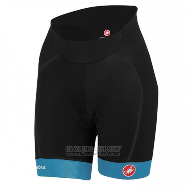 2017 Cycling Jersey Women Castelli Sky Blue Short Sleeve and Bib Short
