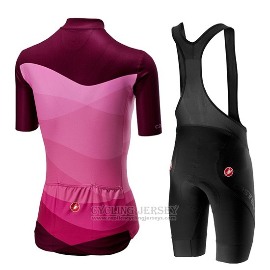 2019 Cycling Jersey Women Castelli Tabula Pink Short Sleeve and Overalls