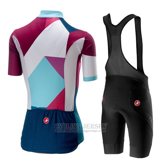 2019 Cycling Jersey Women Castelli Ventata Red Green Short Sleeve and Overalls