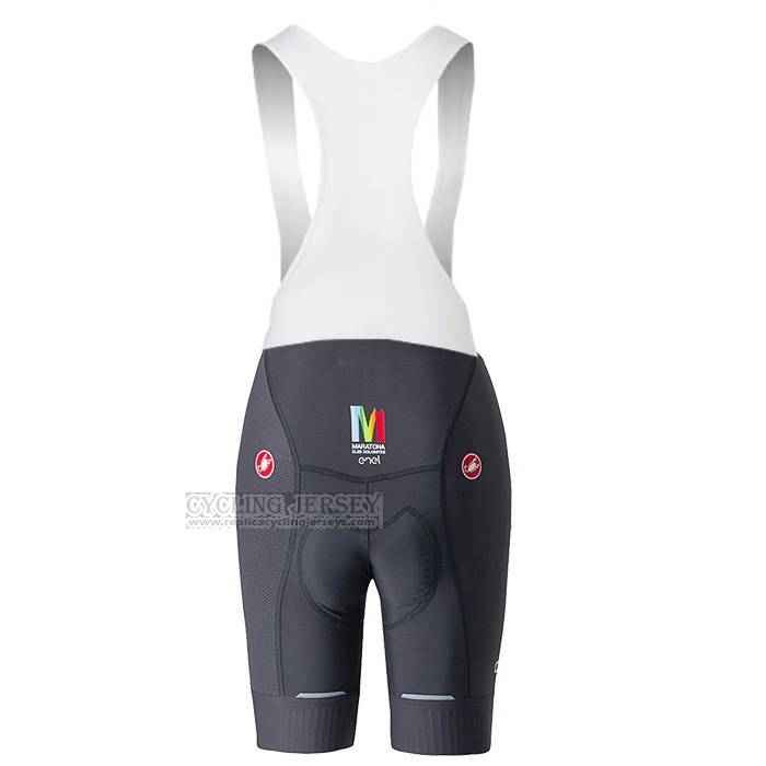 2023 Cycling Jersey Castelli Maratona Dles Dolomites-enel Black Short Sleeve and Bib Short
