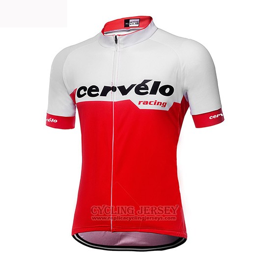 2019 Cycling Jersey Women Cervelo White Red Short Sleeve and Bib Short