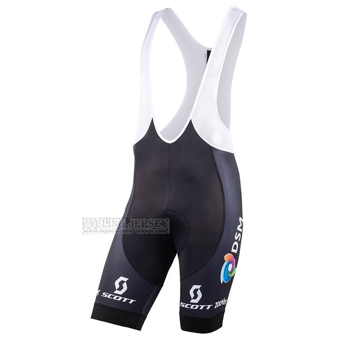 2023 Cycling Jersey Women DSM Black Short Sleeve and Bib Short