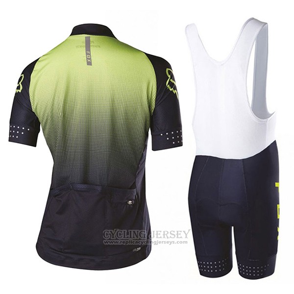 2017 Cycling Jersey Women Fox Black and Green Short Sleeve and Bib Short