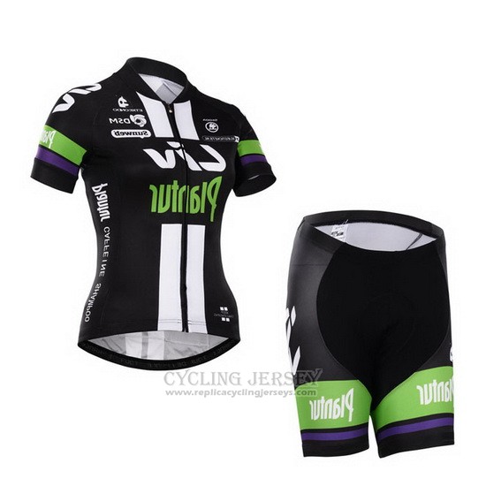2015 Cycling Jersey Women Liv White and Black Short Sleeve and Bib Short