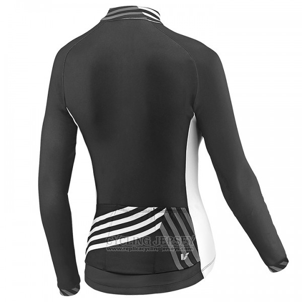 2017 Cycling Jersey Women Liv Black and White Long Sleeve and Bib Tight