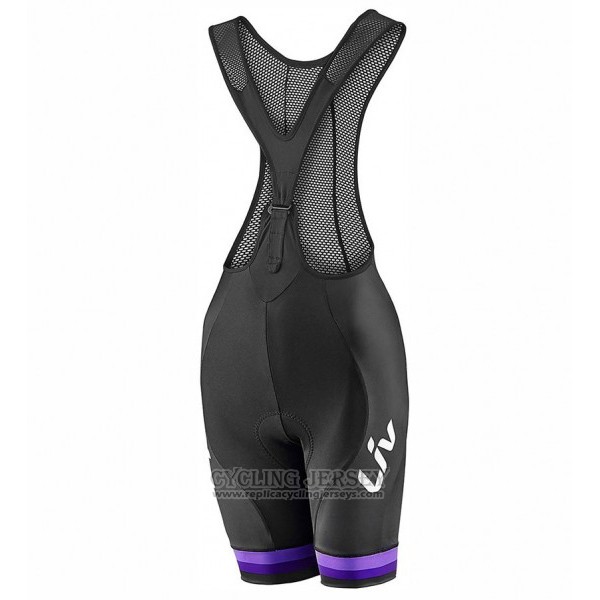 2017 Cycling Jersey Women Liv Race Day White and Purple Short Sleeve and Bib Short