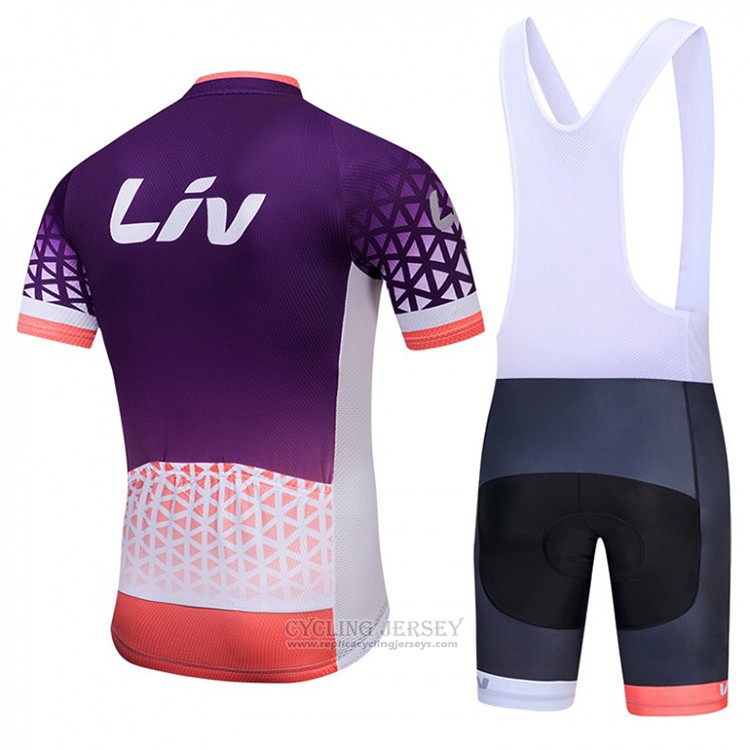 2018 Cycling Jersey Liv Deep Purple Short Sleeve and Bib Short