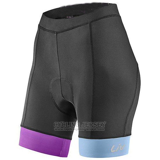 2019 Cycling Jersey Women Liv White Blue Short Sleeve and Bib Short