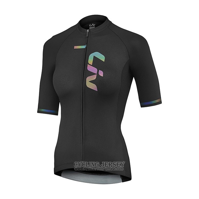 2021 Cycling Jersey Women Liv Black Short Sleeve And Bib Short