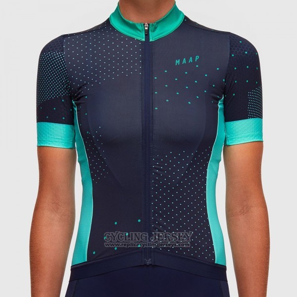 2017 Cycling Jersey Women Maap Black Short Sleeve and Bib Short