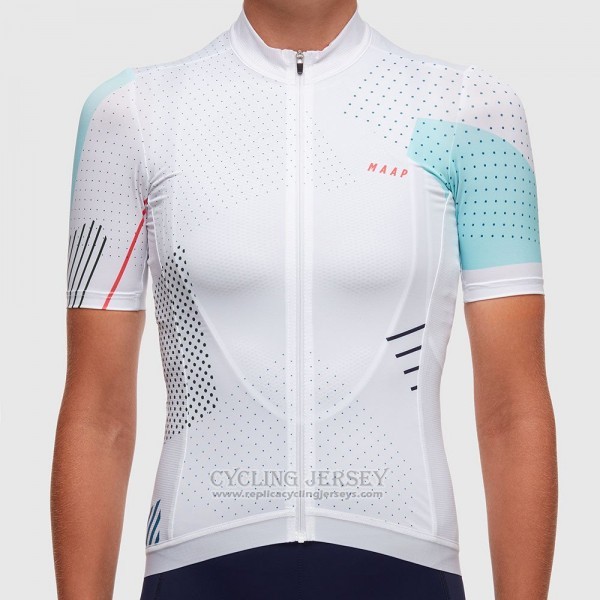 2017 Cycling Jersey Women Maap White Short Sleeve and Bib Short