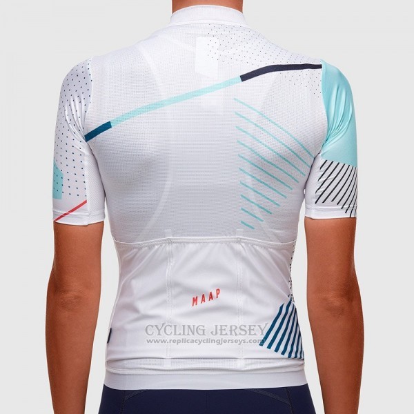 2017 Cycling Jersey Women Maap White Short Sleeve and Bib Short