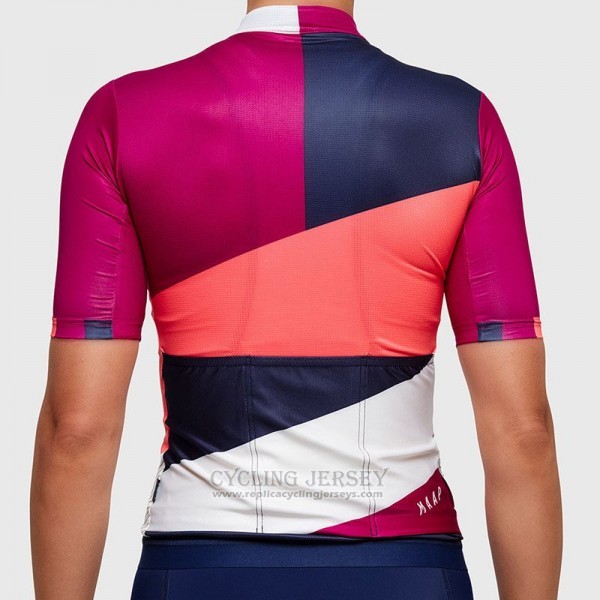 2017 Cycling Jersey Women Maap White and Pink Short Sleeve and Bib Short