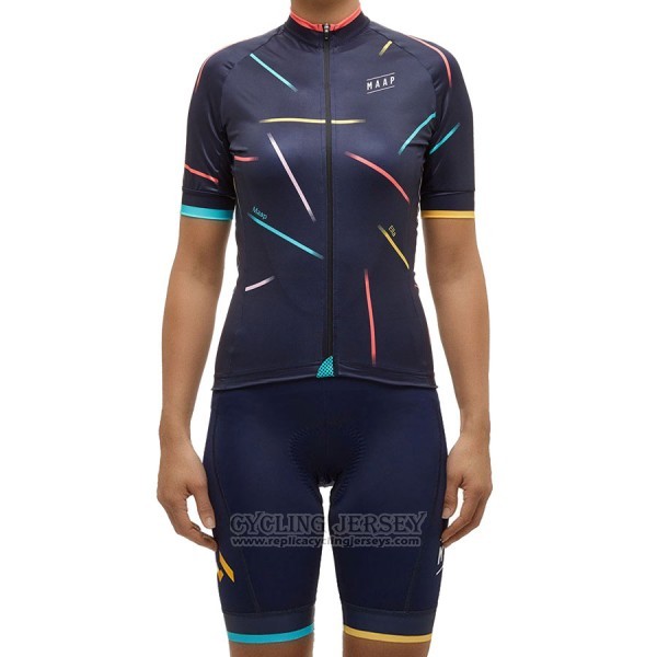 2017 Cycling Jersey Women Maap X Ella Black Short Sleeve and Bib Short