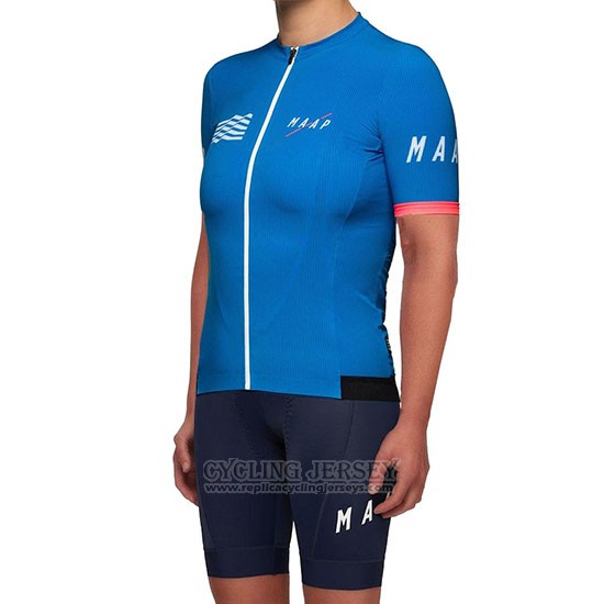 2019 Cycling Jersey Women Maap Blue Short Sleeve and Bib Short