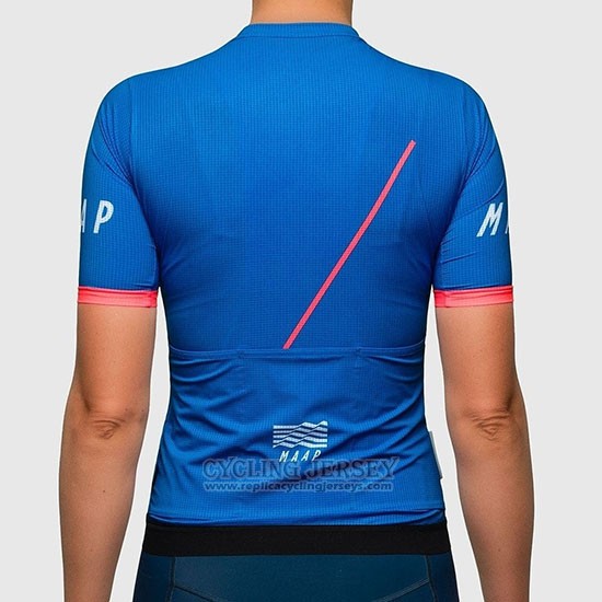 2019 Cycling Jersey Women Maap Blue Short Sleeve and Bib Short