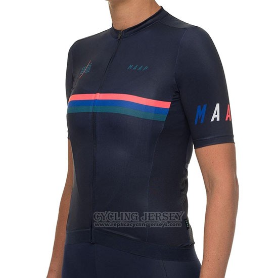 2019 Cycling Jersey Women Maap Nationals Black Short Sleeve and Bib Short