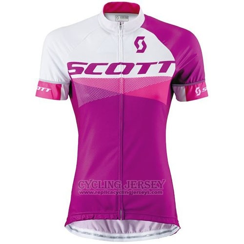 2016 Cycling Jersey Scott Red White Short Sleeve and Bib Short