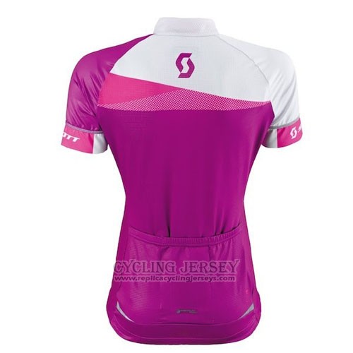 2016 Cycling Jersey Scott Red White Short Sleeve and Bib Short