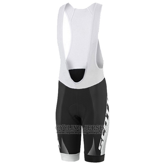 2016 Cycling Jersey Women Scott Black and Gray Short Sleeve and Bib Short