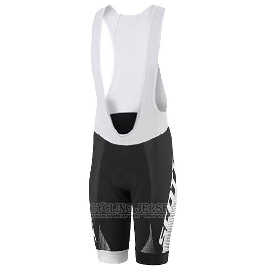 2016 Cycling Jersey Women Scott Black and White Short Sleeve and Bib Short